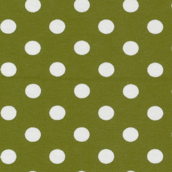 Jersey Swafing - Punkte -  1cm - Heugrün